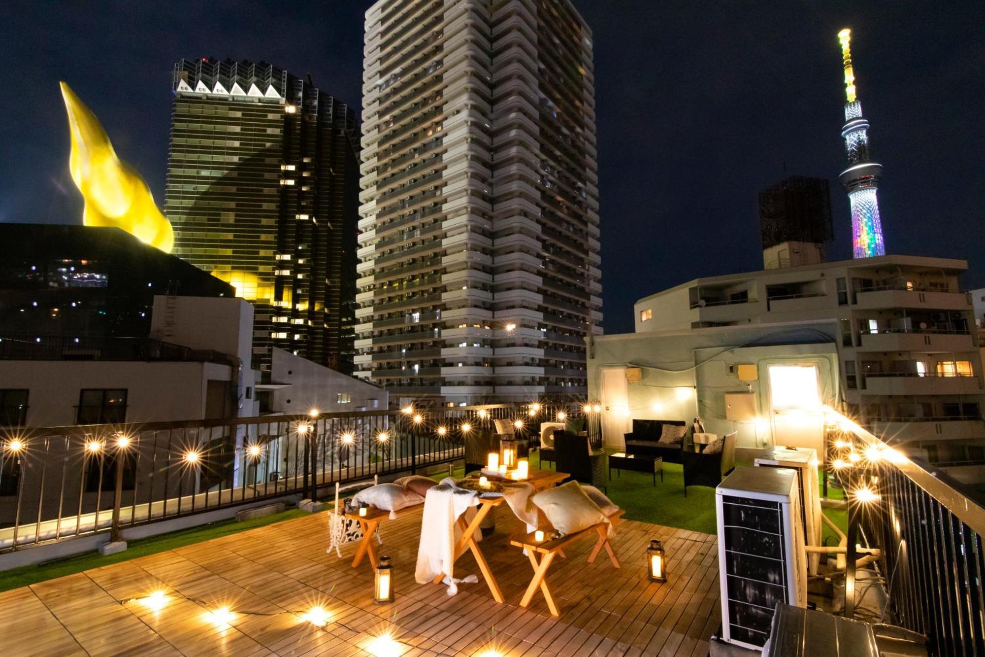 Meee Asakusa3F4F 浅草徒歩3分 140平米max22名 無料駐車場 屋上絶景 渋谷直通 โตเกียว ภายนอก รูปภาพ